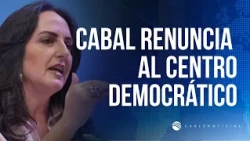 María Fernanda Cabal formalizes her resignation from the Democratic Center